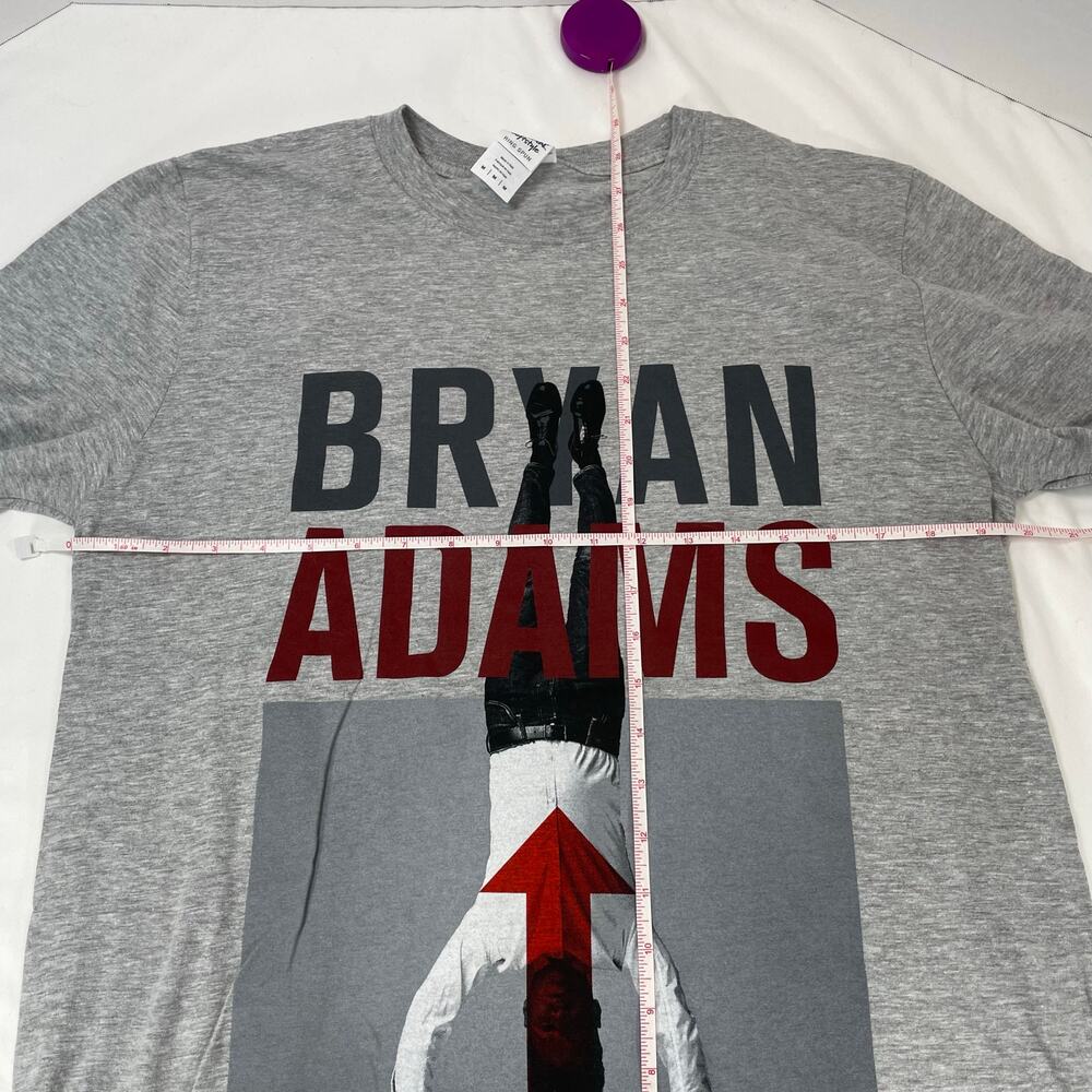 Bryan Adams Get Up Tour T-Shirt Gray Red Medium Mens Graphic Tee - Picture 6 of 6